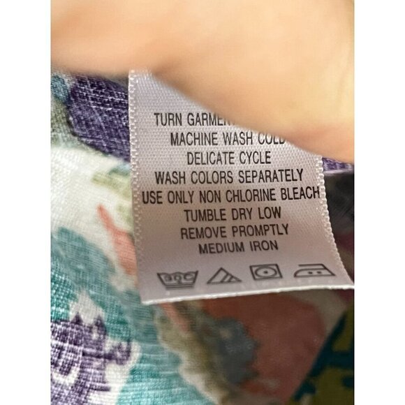 Bridgewater Top Women 3X Tan Floral Boho Western Artsy Mature Resort Western 80s - Picture 12 of 14